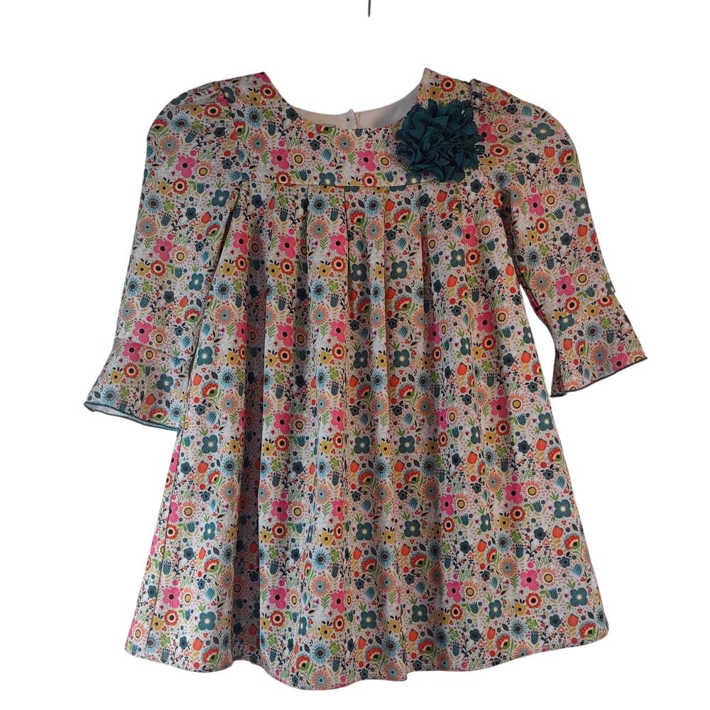 Marmellata Fun Floral Pattern Dress, Size Kids 6